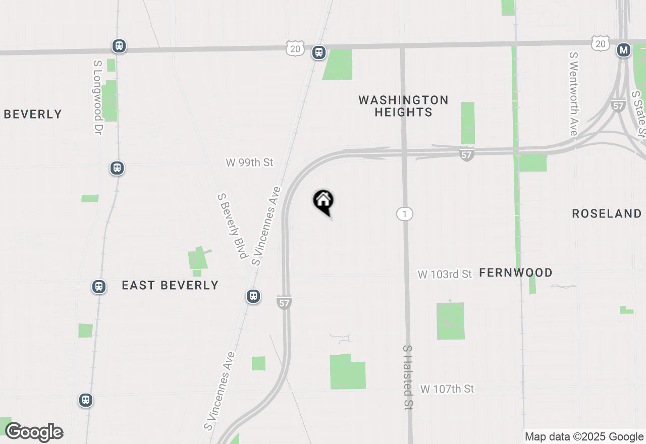 Map of 10103 S Aberdeen Street, Chicago, IL 60643