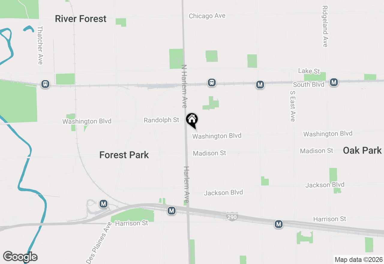 Map of 336 S Maple Avenue #2B, Oak Park, IL 60302