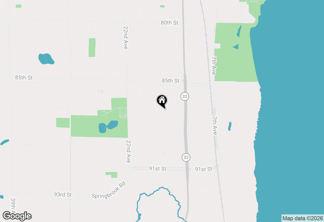 Map of 1604 87th Pl, Kenosha, WI 53143