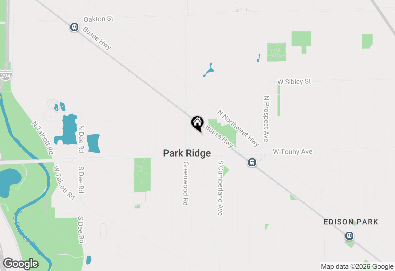 Map of 1050 Cedar Street, Park Ridge, IL 60068