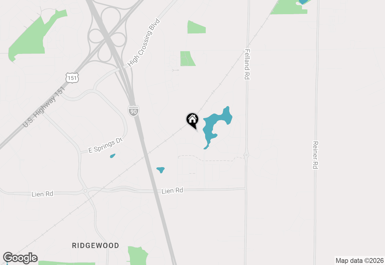 Map of 2158 Waters Edge Trail, Madison, WI 53718