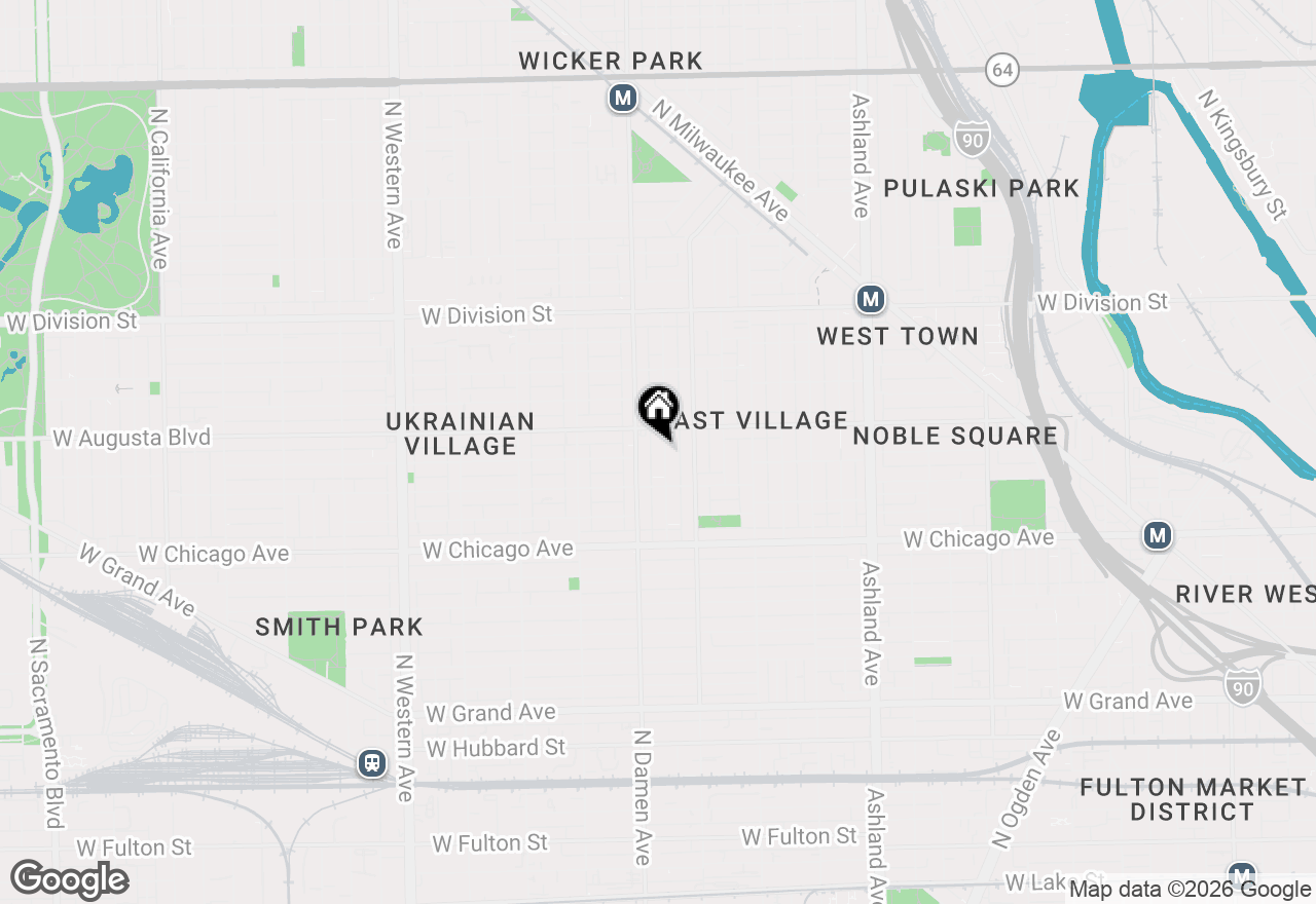 Map of 936 N Winchester Avenue #1, Chicago, IL 60622