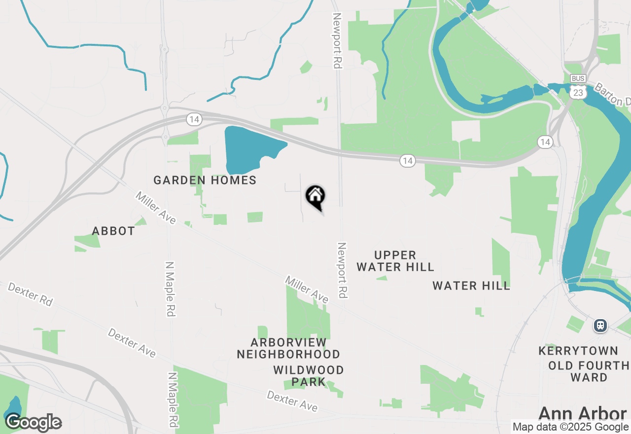 Map of 1506 Hillridge Boulevard, Ann Arbor, MI 48103