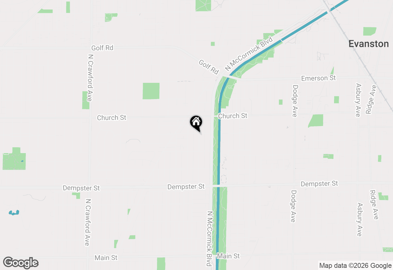 Map of 9058 Ewing Avenue, Evanston, IL 60203