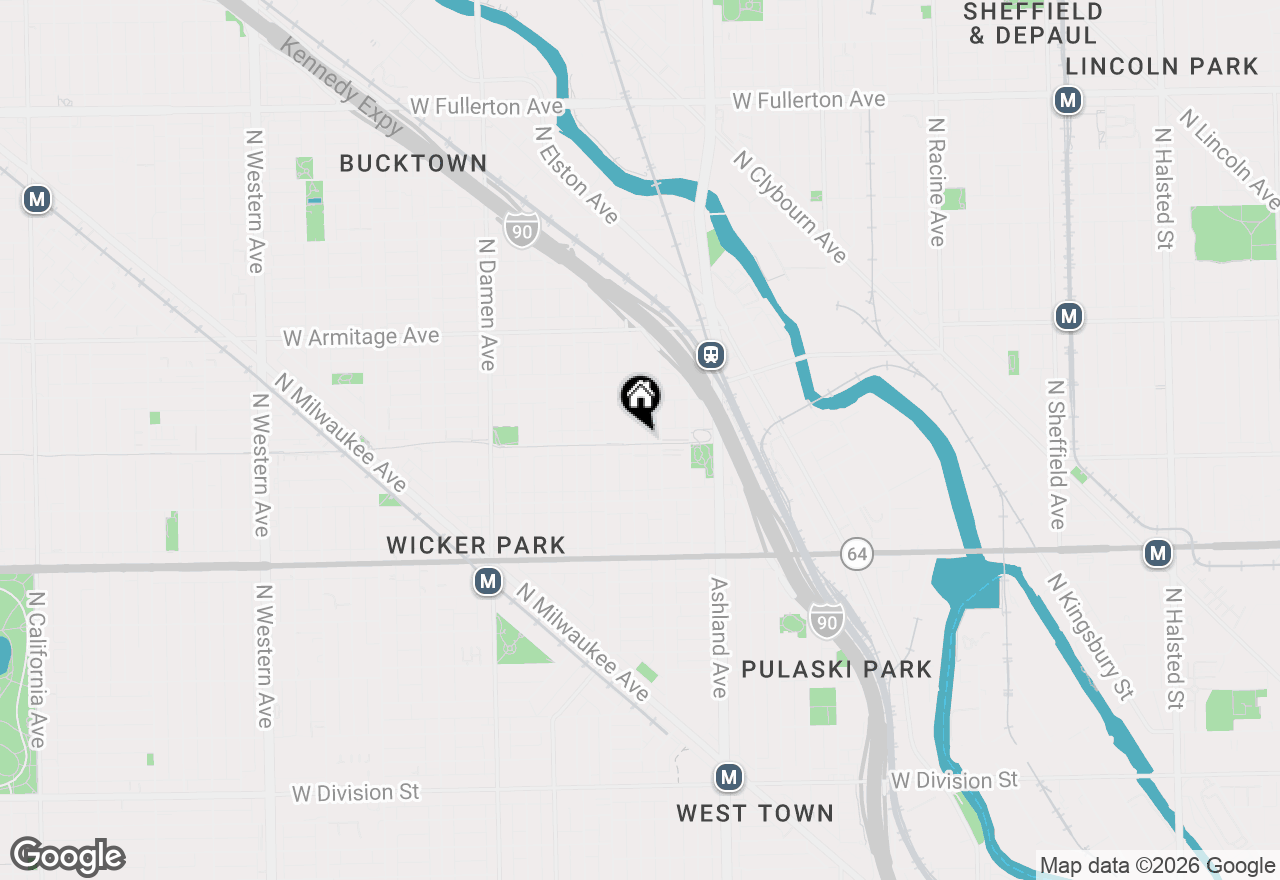 Map of 1801 N Hermitage Avenue, Chicago, IL 60622