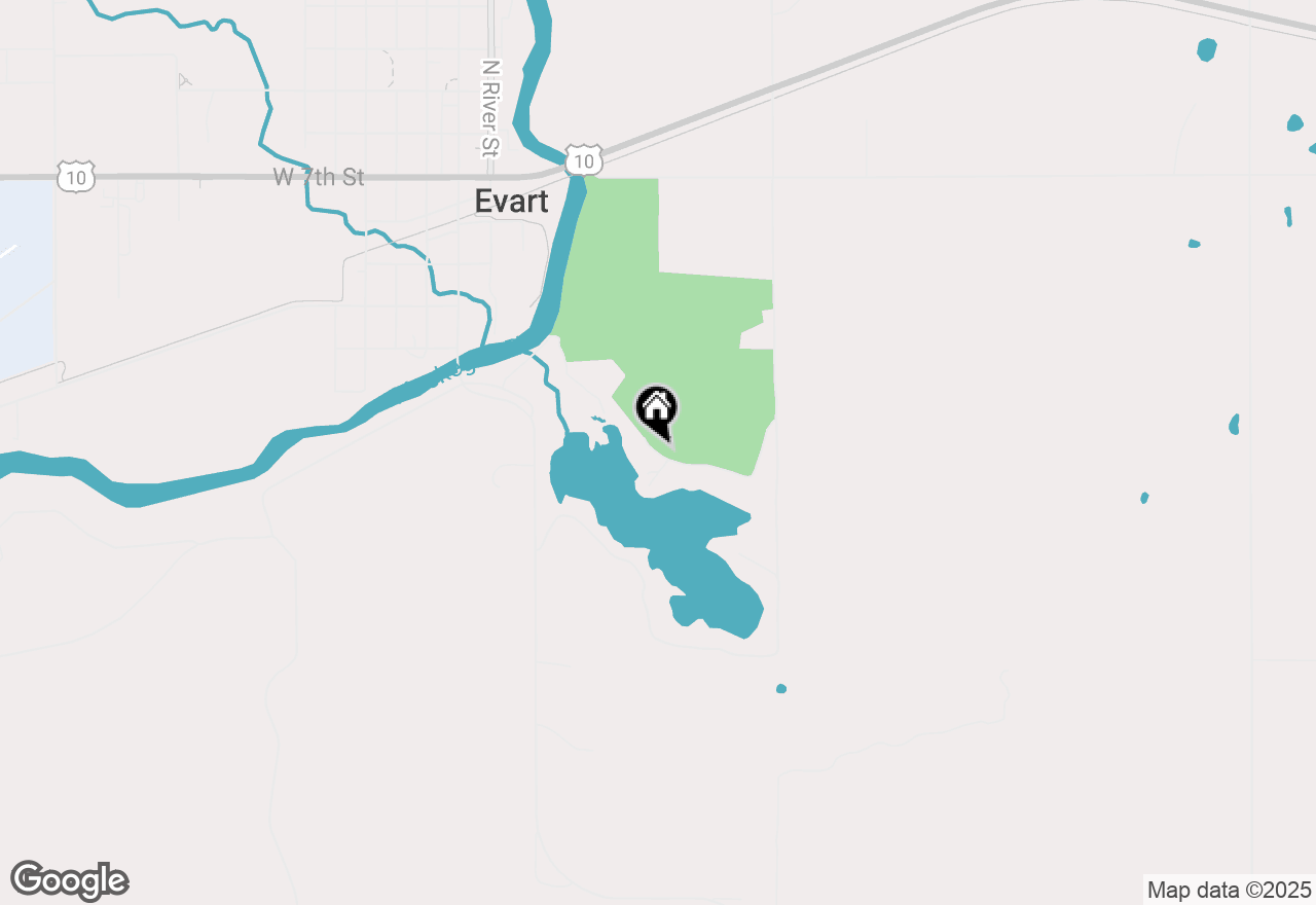 Map of 8225 Lake Lure Drive, Evart, MI 49631