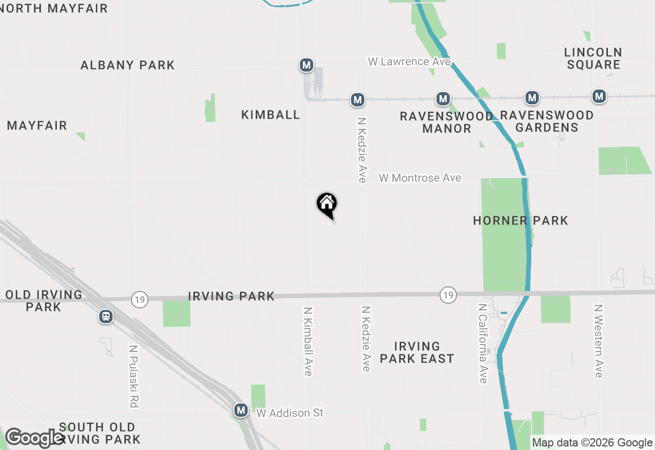 Map of 3315 W Hutchinson Street, Chicago, IL 60618