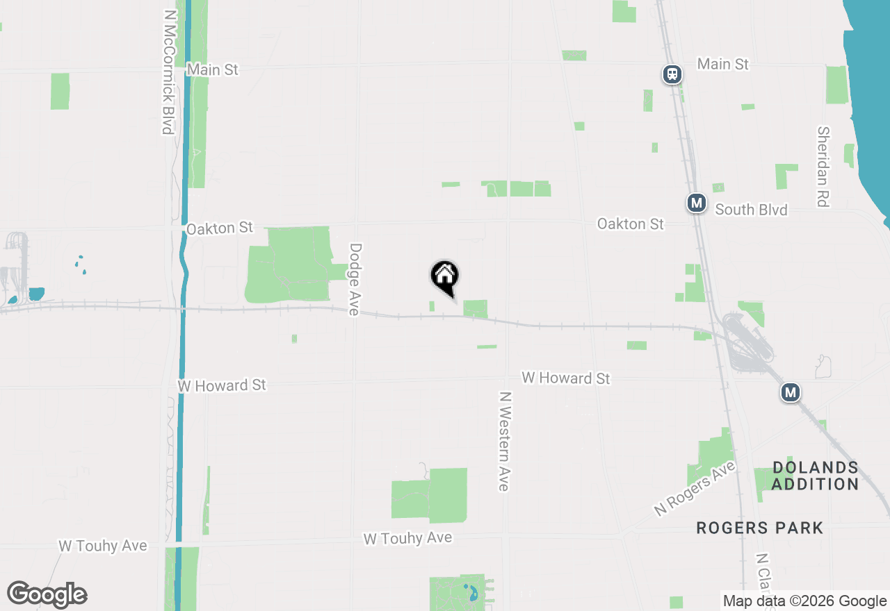 Map of 1512 Mulford Street, Evanston, IL 60202
