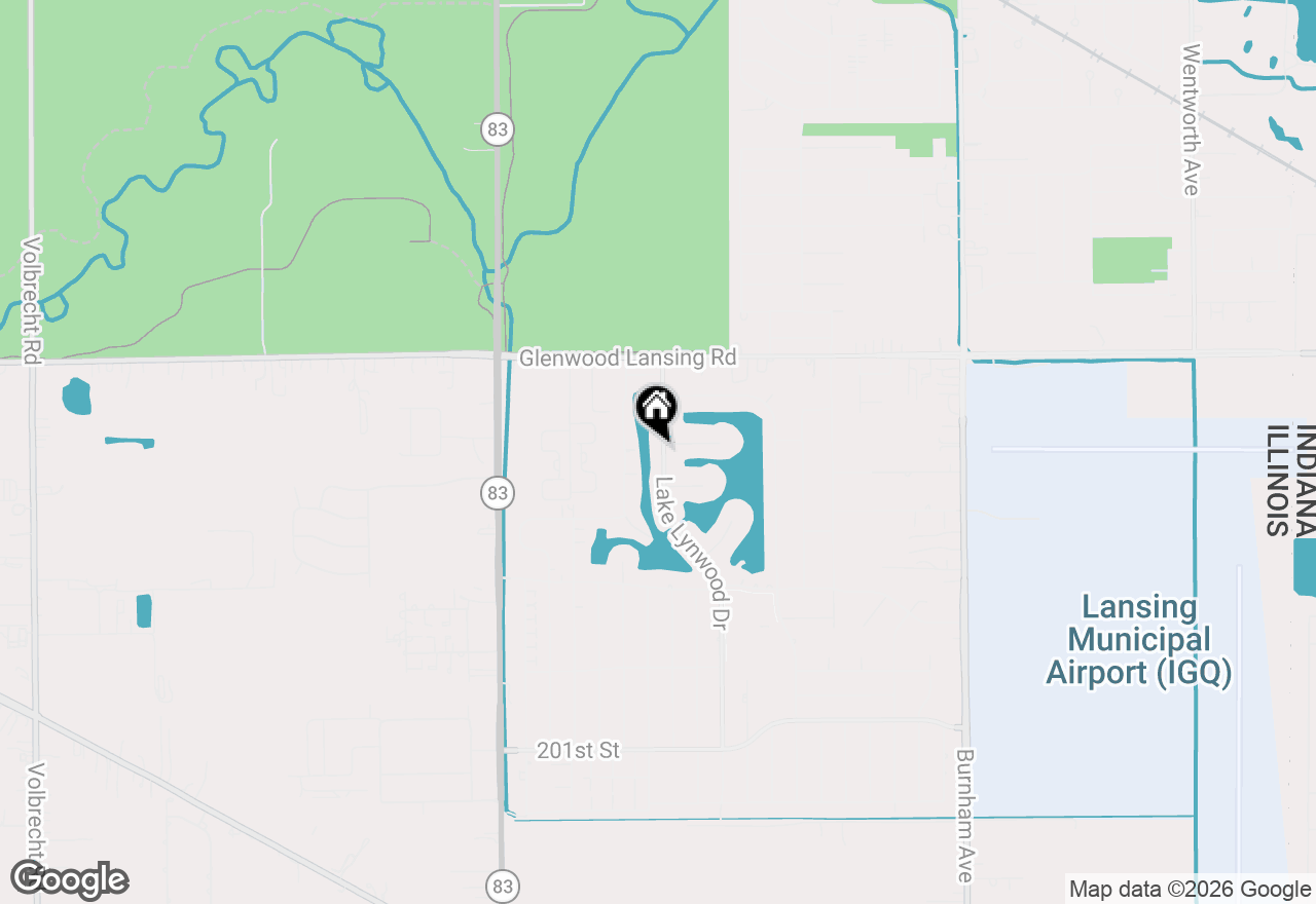 Map of 19520 Lake Lynwood Drive, Lynwood, IL 60411