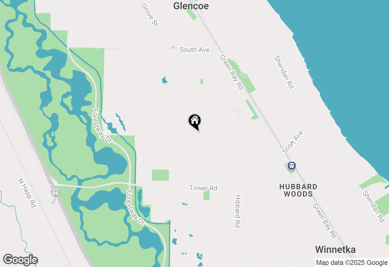 Map of 551 Oakdale Avenue, Glencoe, IL 60022