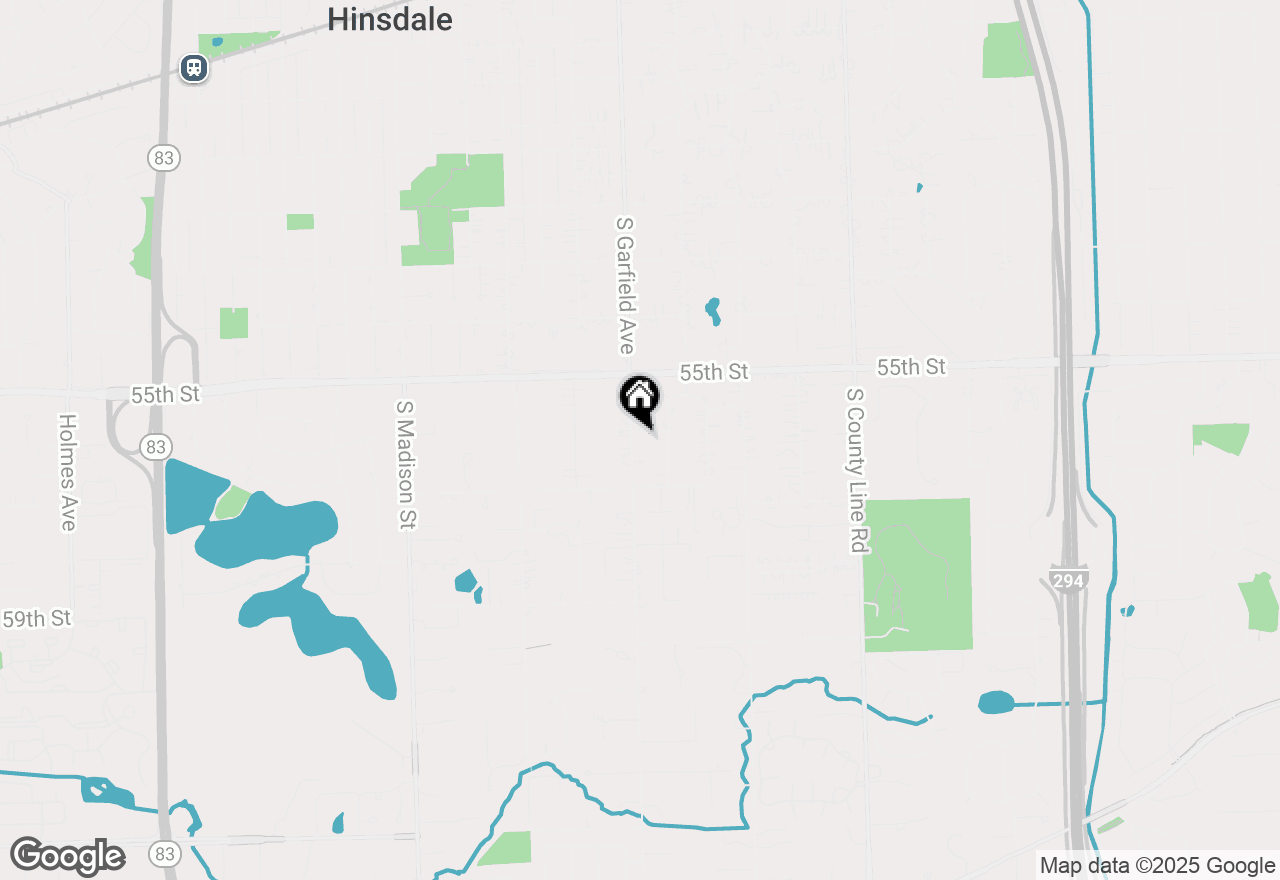 Map of 5603 S Garfield Street, Hinsdale, IL 60521