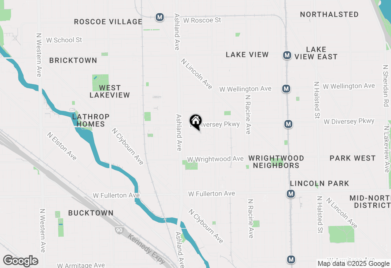 Map of 2720 N Greenview #B, Chicago, IL 60614