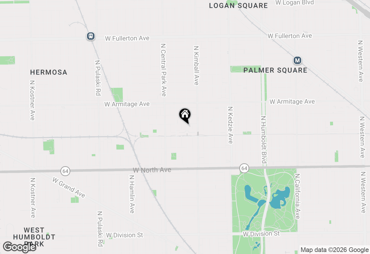Map of 1830 N Saint Louis Avenue #1F, Chicago, IL 60647