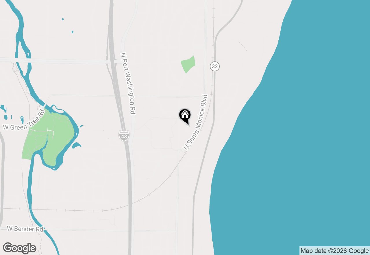 Map of 6807 N Reynard Rd, Fox Point, WI 53217