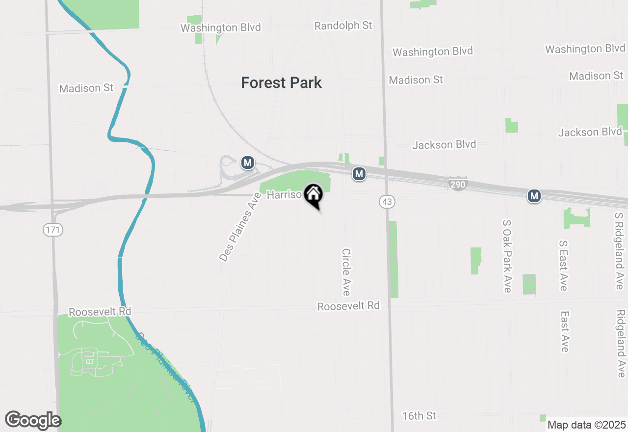 Map of 839 Thomas Avenue, Forest Park, IL 60130