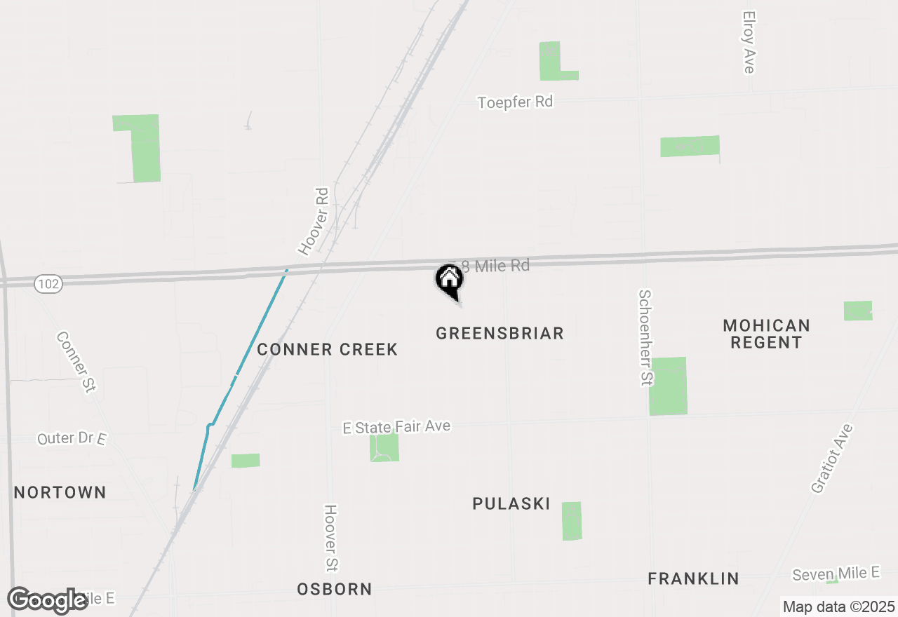 Map of 20310 Hamburg Street, Detroit, MI 48205