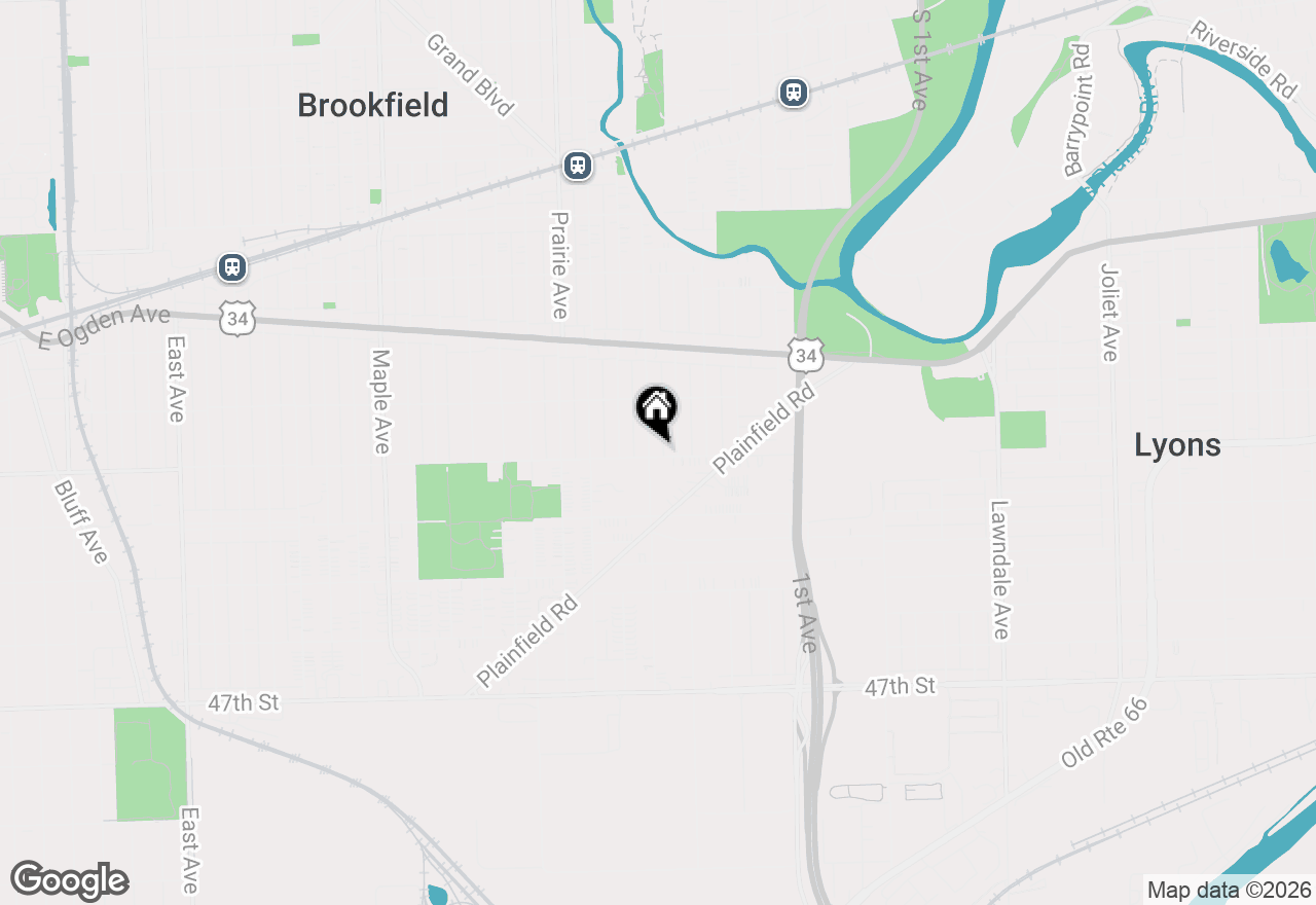 Map of 4249 Custer Avenue, Lyons, IL 60534