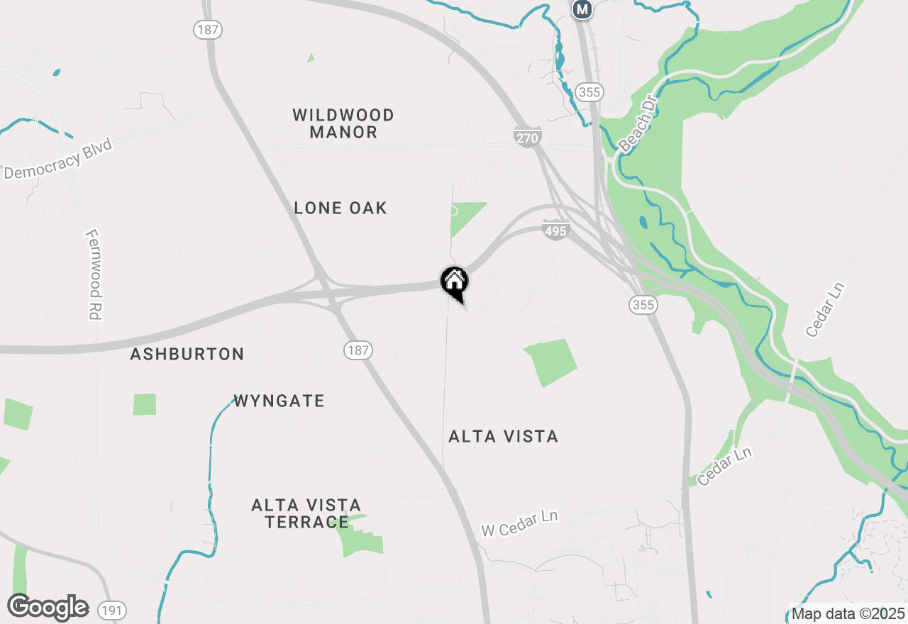 Map of 5411 Whitley Park Terrace #47, Bethesda, MD 20814