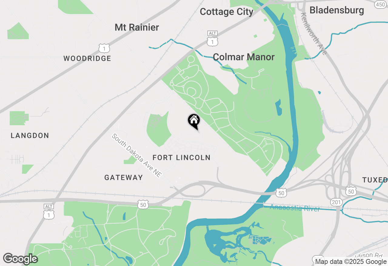 Map of 3702 Jamison Street Ne, Washington, DC 20018