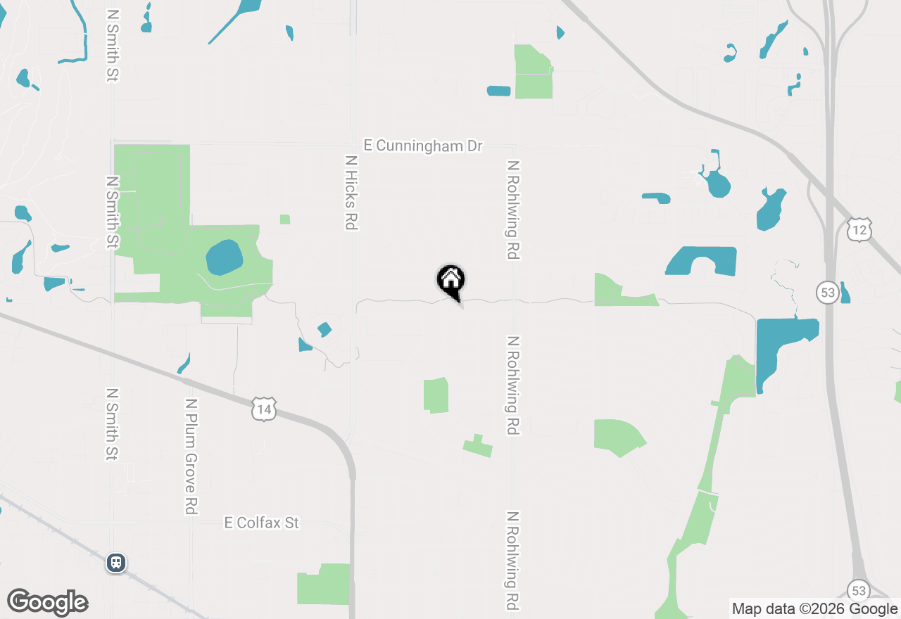 Map of 634 E Pompano Lane, Palatine, IL 60074