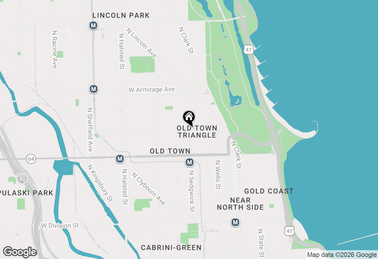 Map of 1734 N Sedgwick Street #1, Chicago, IL 60614