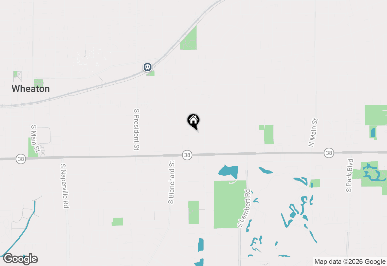 Map of 1607 E Indiana Street, Wheaton, IL 60187