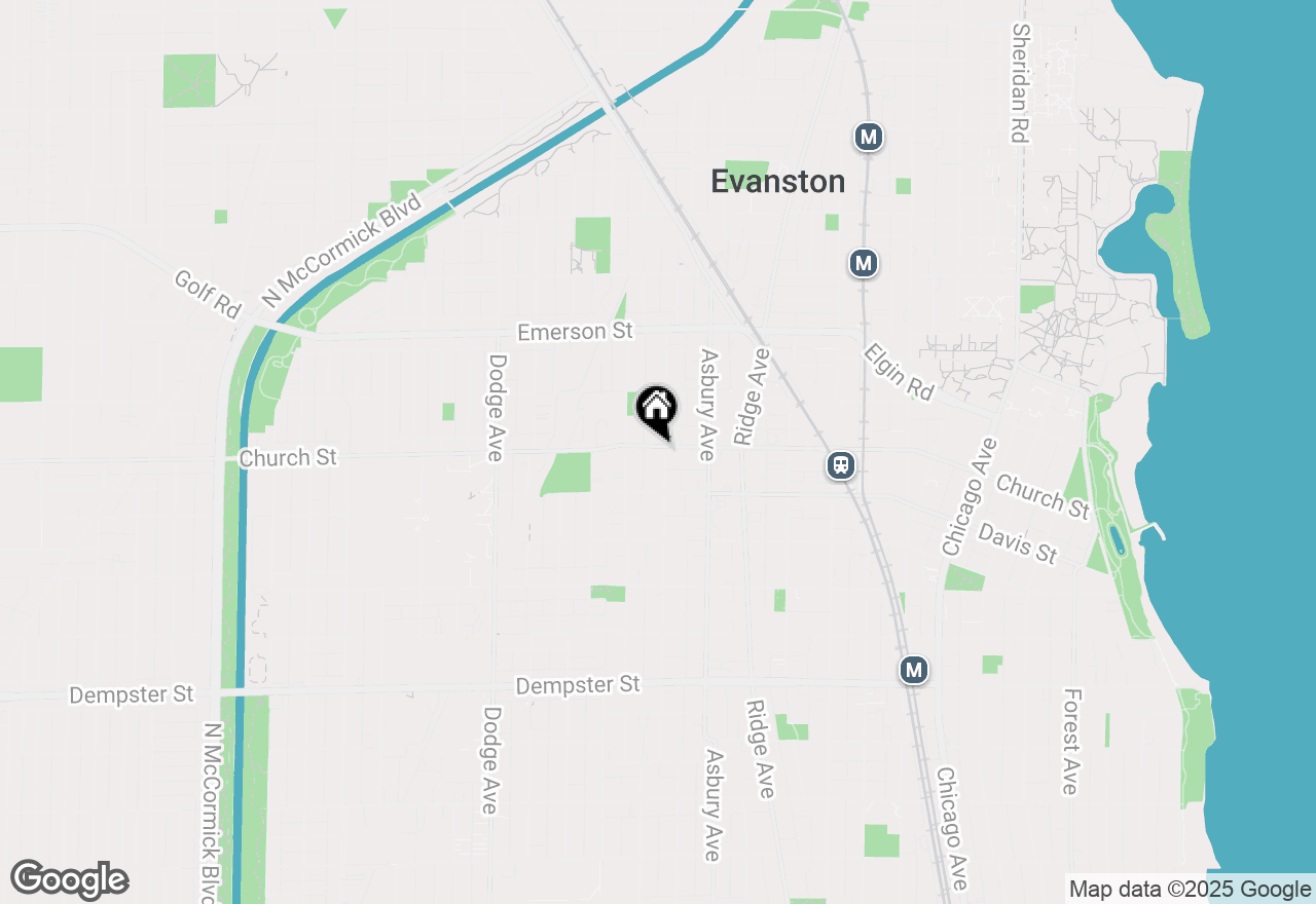 Map of 1632 Wesley Avenue, Evanston, IL 60201