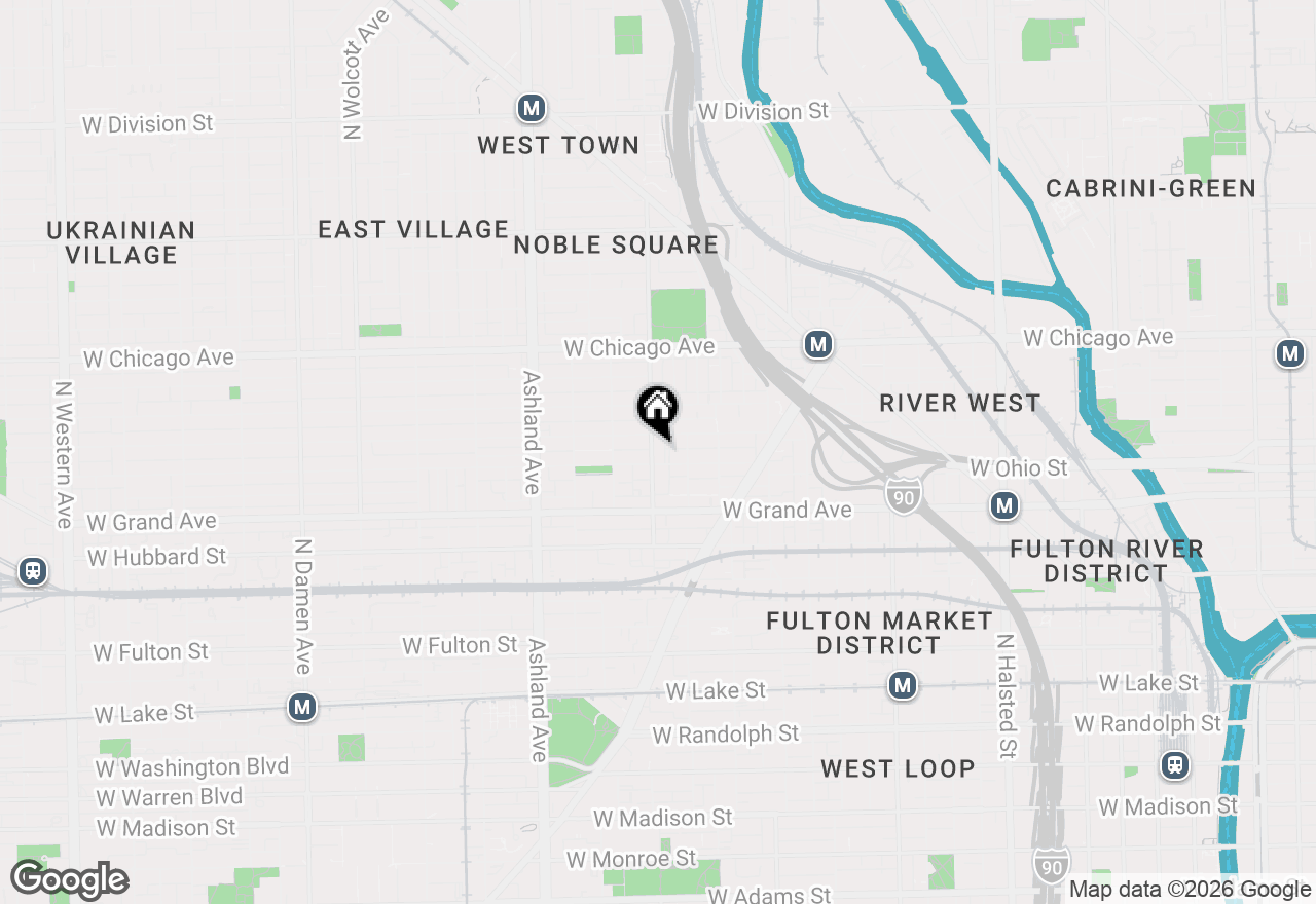 Map of 611 N Noble Street #2, Chicago, IL 60642