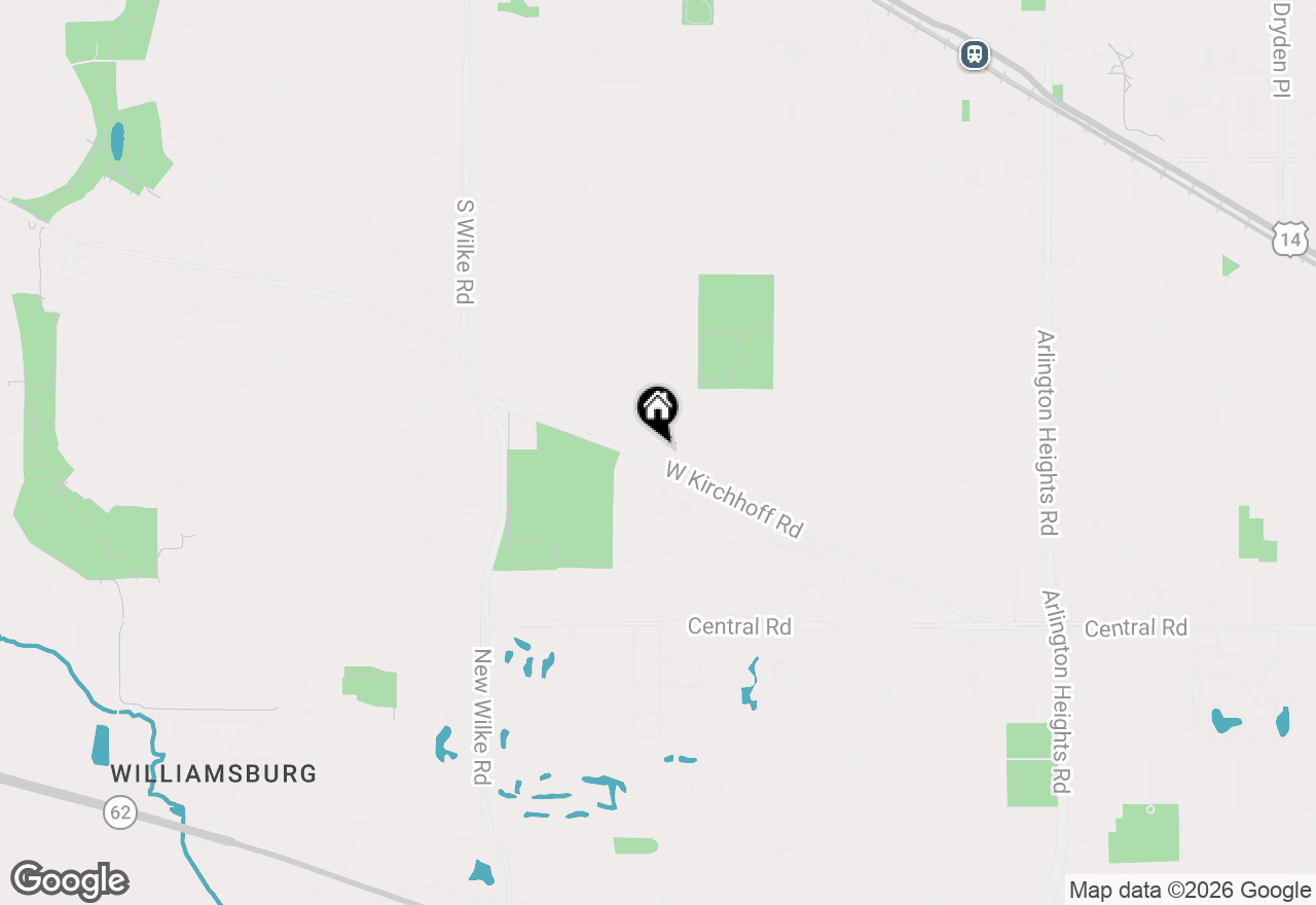 Map of 1107 W Francis Drive, Arlington Heights, IL 60005