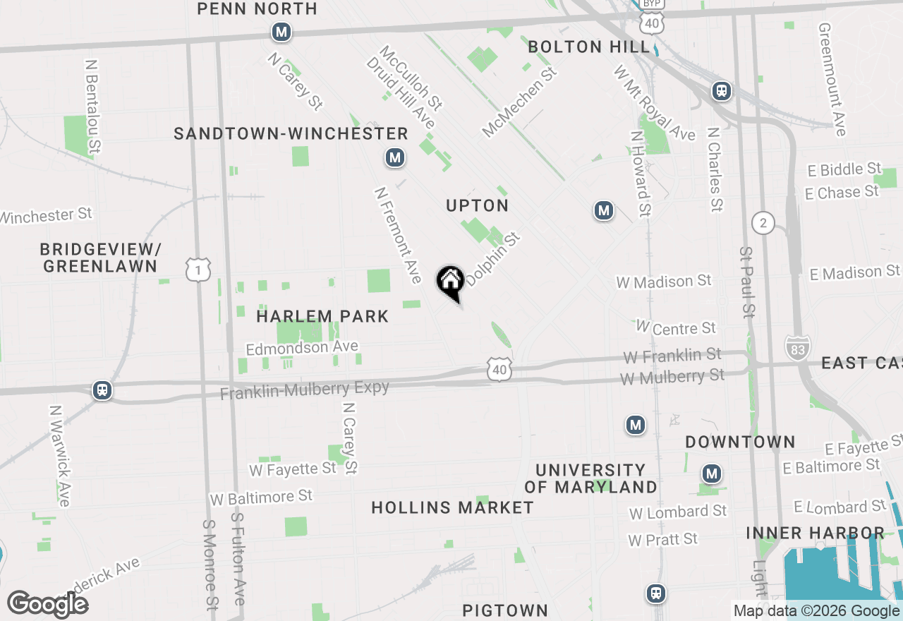 Map of 846 Harlem Avenue, Baltimore, MD 21201