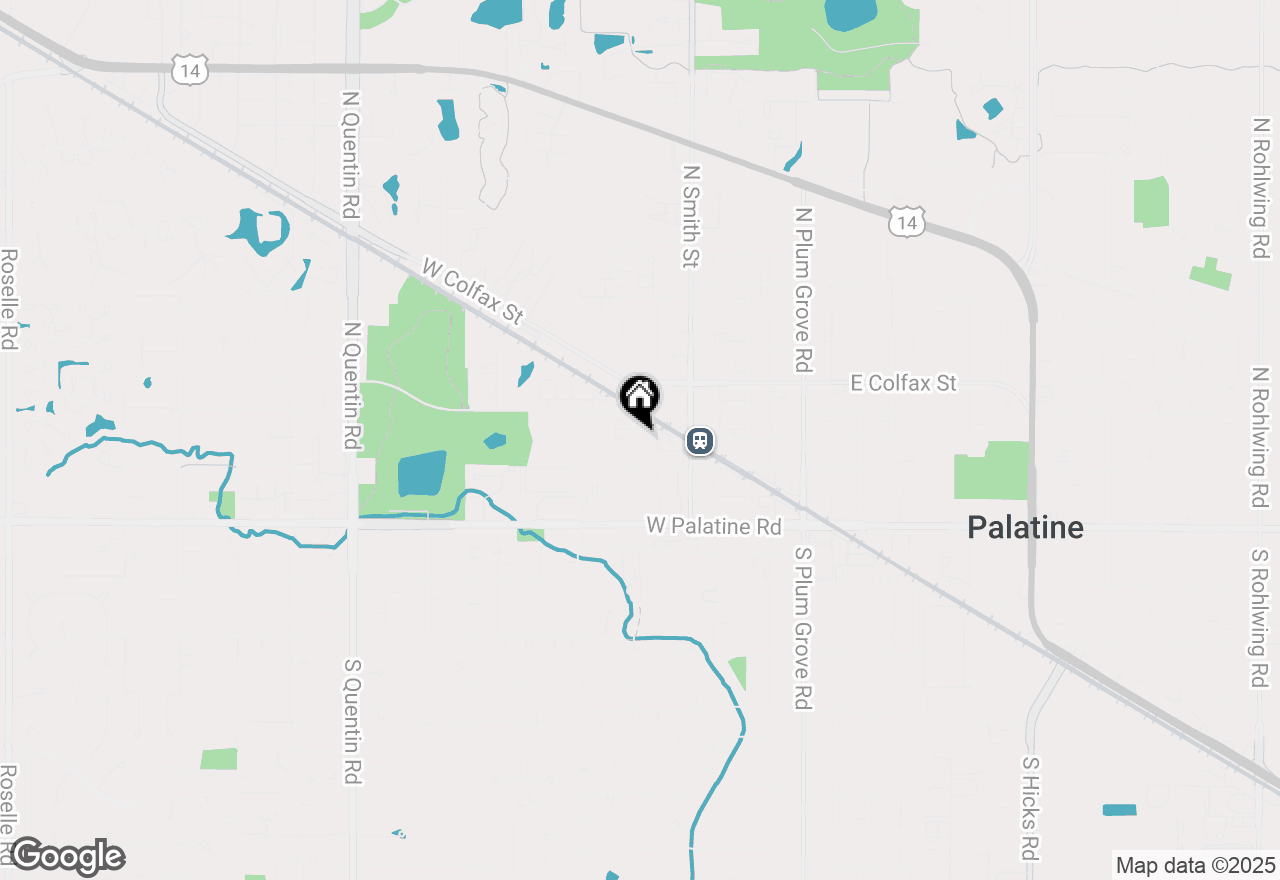 Map of 125 N Rose Street #E, Palatine, IL 60067