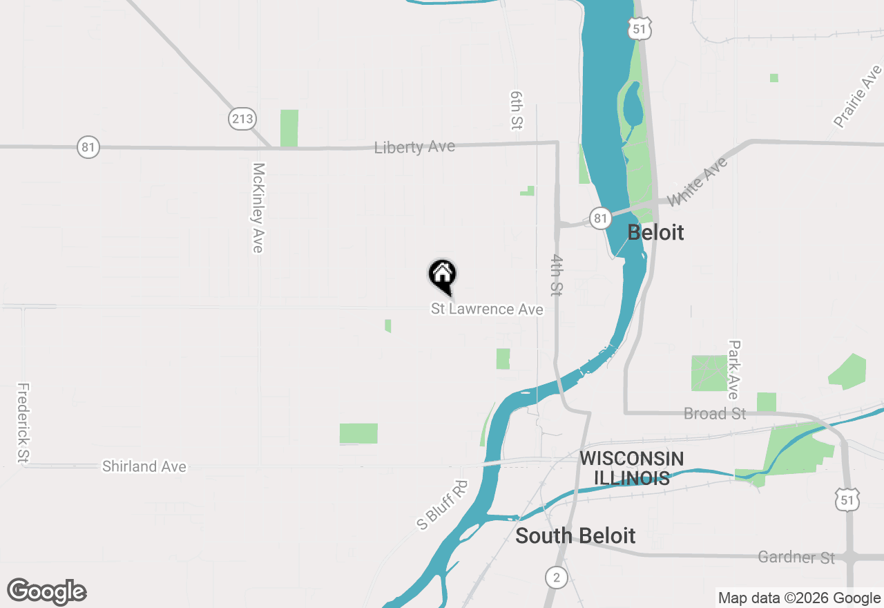 Map of 519 St Lawrence Avenue, Beloit, WI 53511