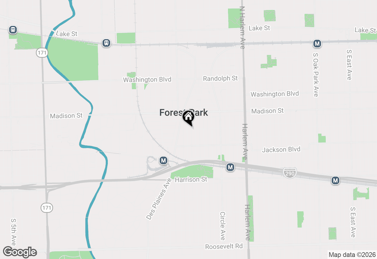 Map of 7525 Adams Street #2W, Forest Park, IL 60130