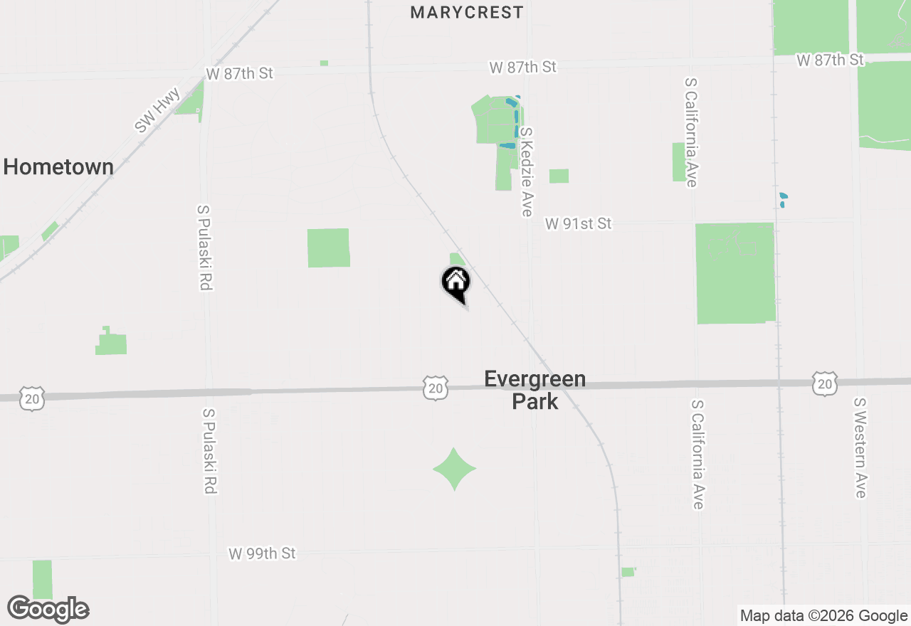 Map of 9305 S Homan Avenue #1, Evergreen Park, IL 60805