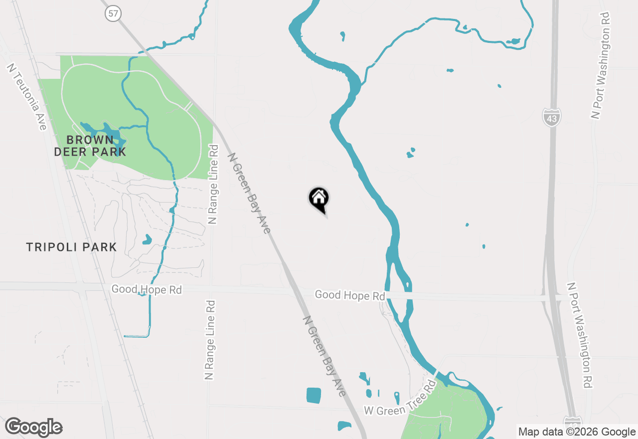 Map of 2115 W Greenwood Rd, Glendale, WI 53209