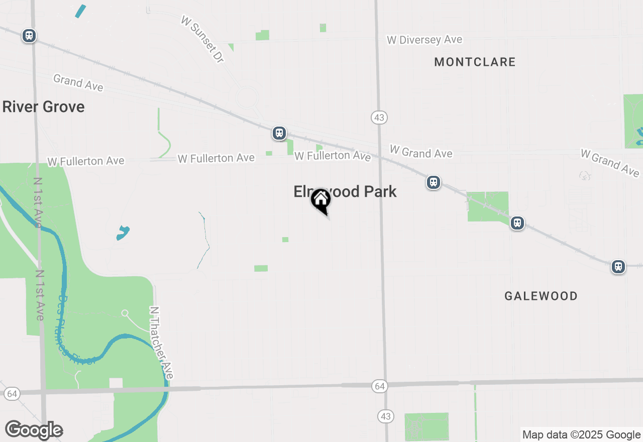 Map of 2134 N 74th Avenue, Elmwood Park, IL 60707