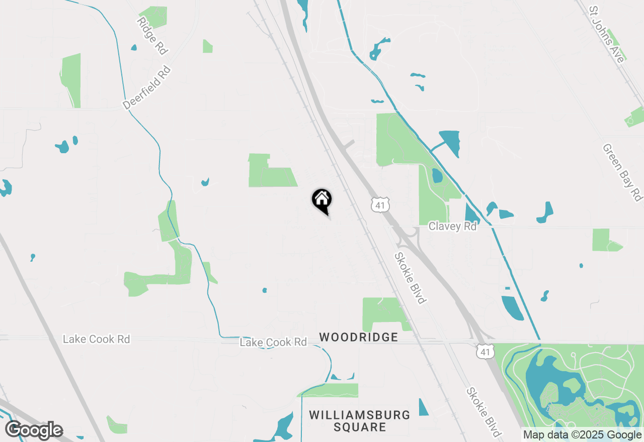 Map of 1707 Clavey Road, Highland Park, IL 60035