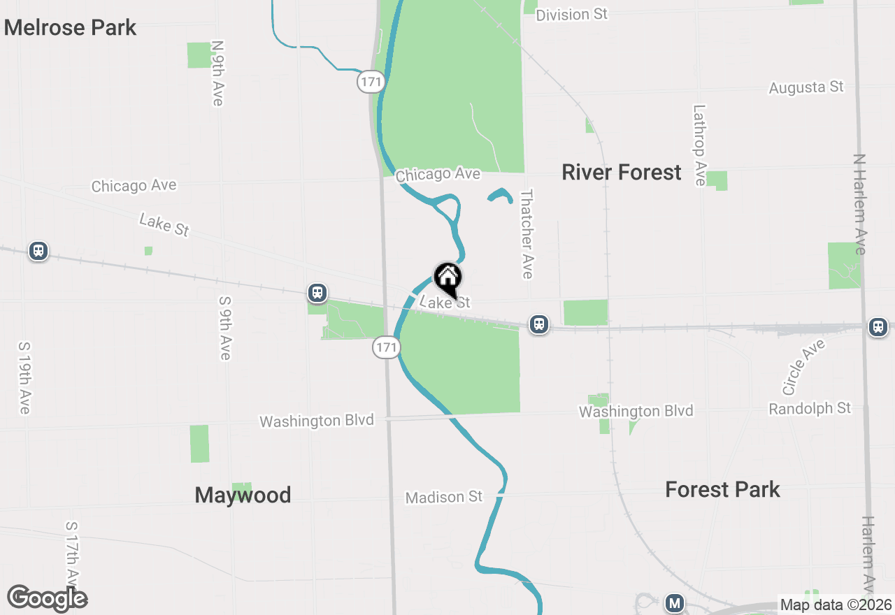 Map of 8233 Lake Street, River Forest, IL 60305