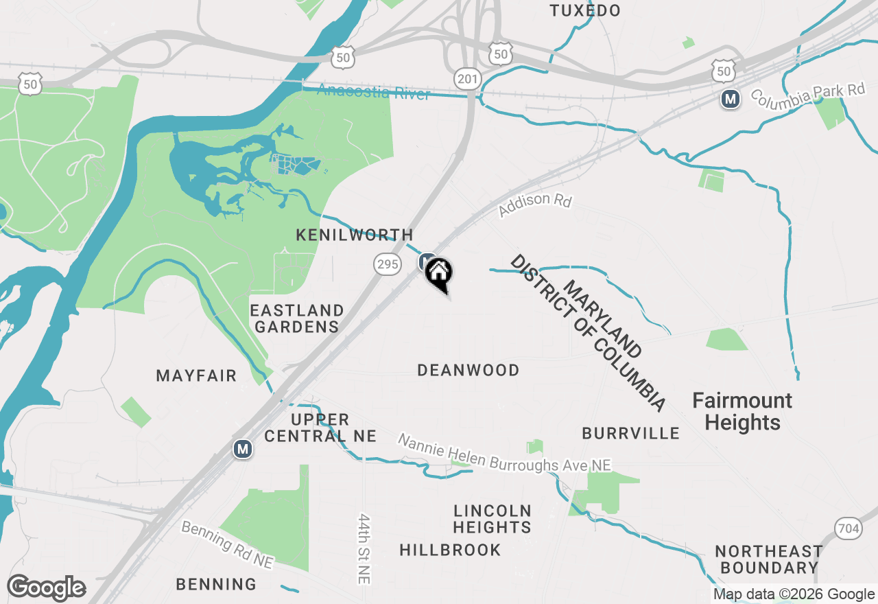 Map of 4702 Meade Street Ne, Washington, DC 20019