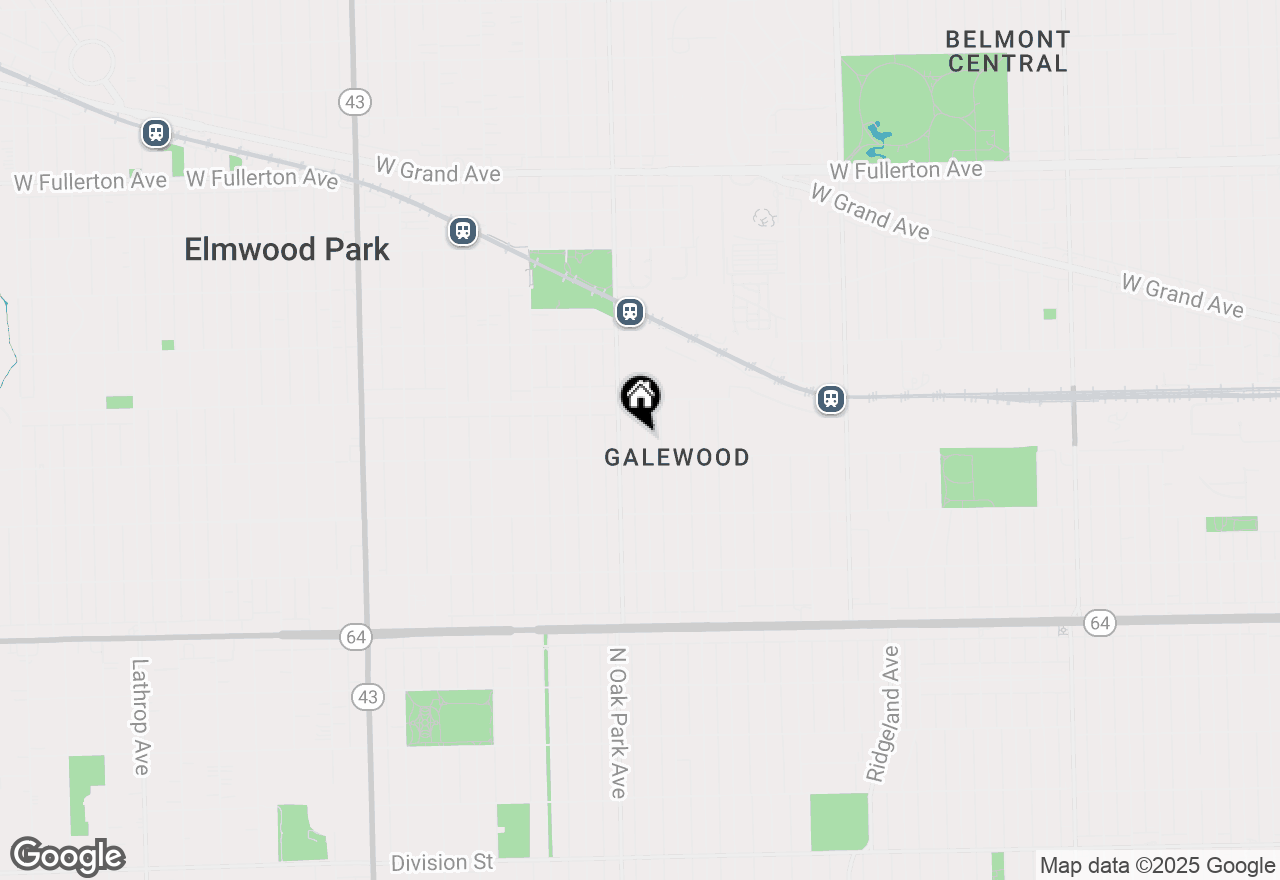 Map of 1916 N Rutherford Avenue, Chicago, IL 60707