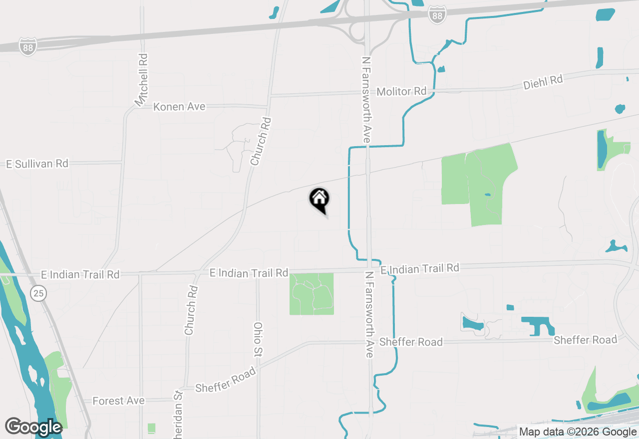 Map of 1221 Comet Drive, Aurora, IL 60505