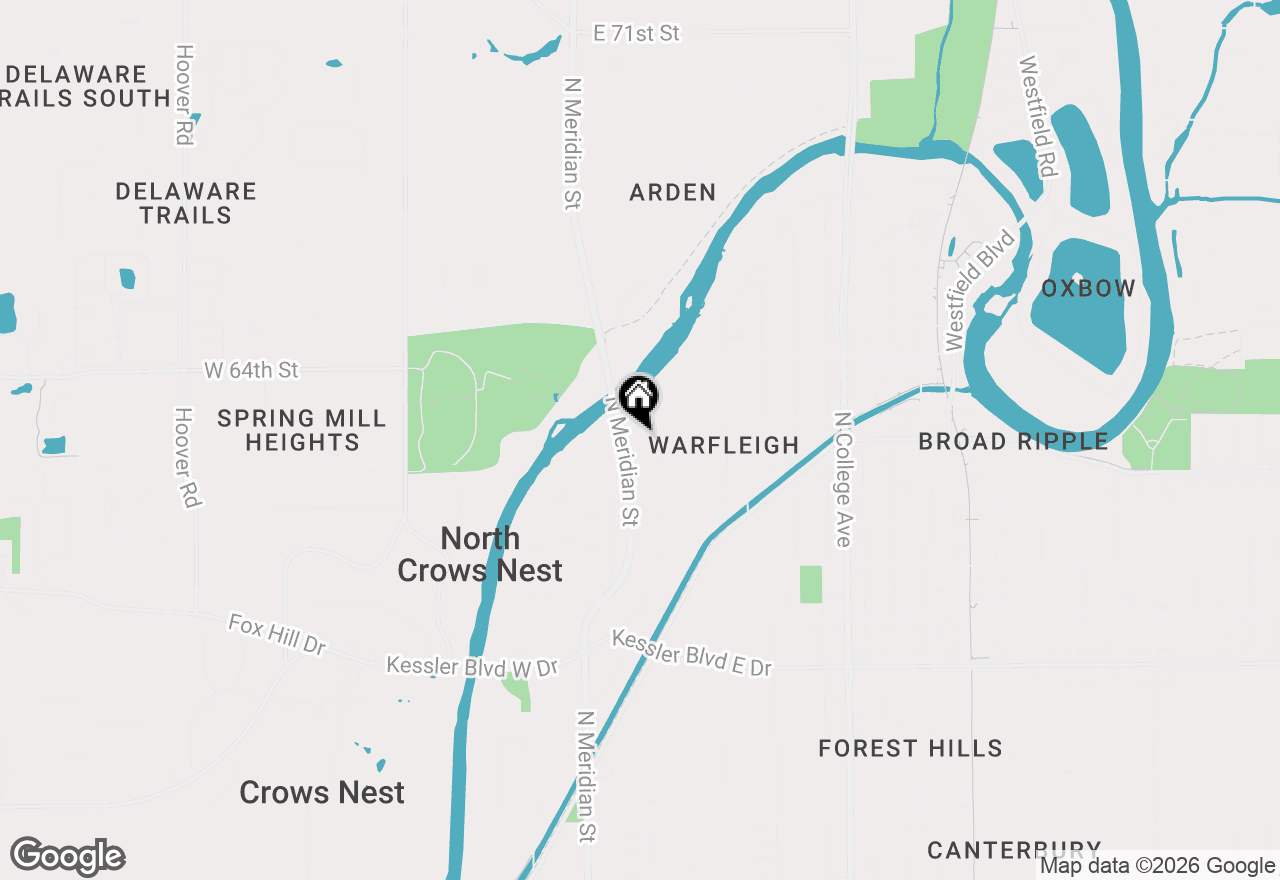 Map of 6261 N Meridian Street, Indianapolis, IN 46260