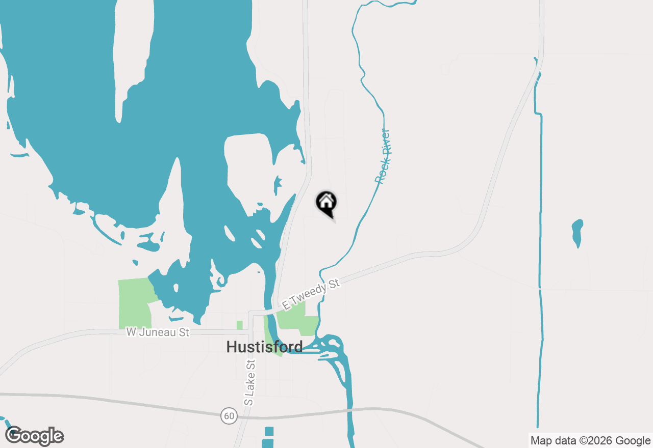 Map of W4011 Hickory Rd, Hustisford, WI 53034