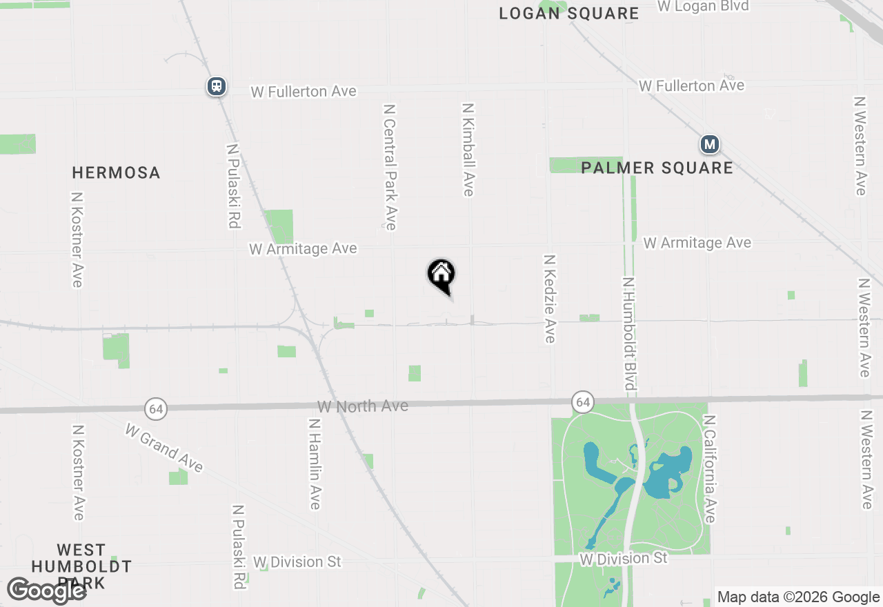 Map of 1830 N Saint Louis Avenue #1, Chicago, IL 60647