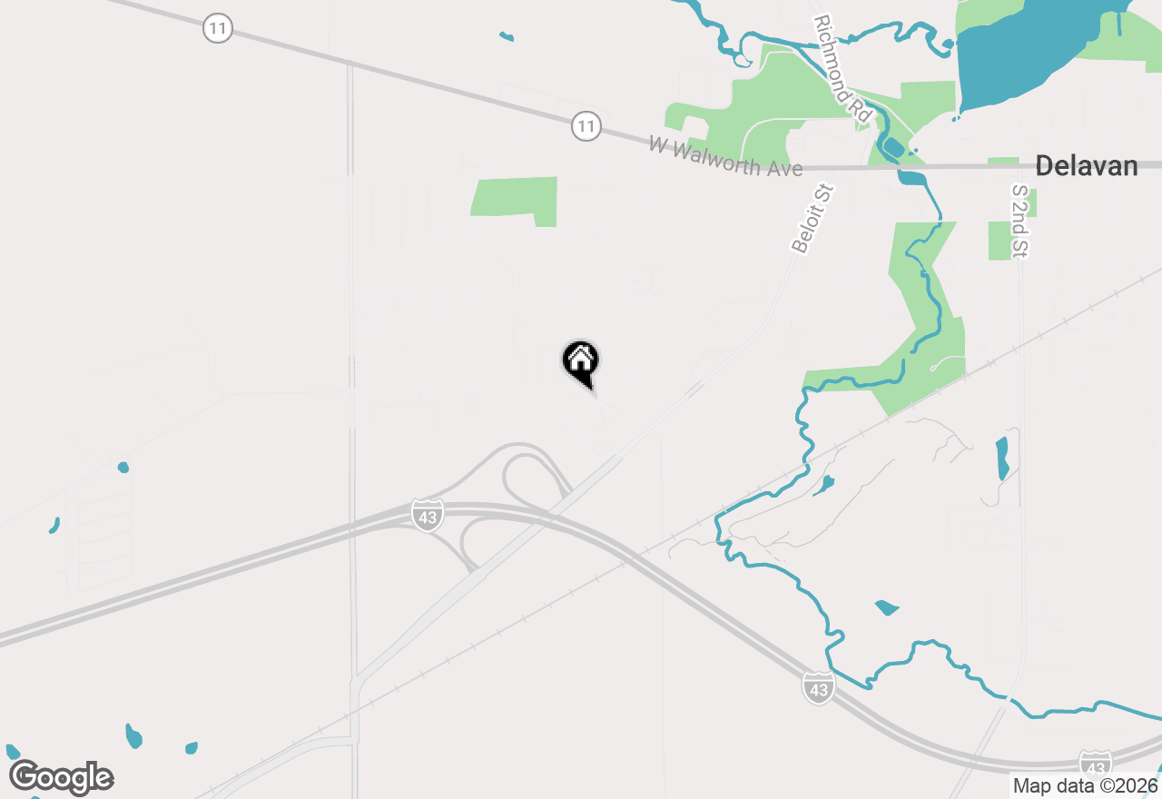 Map of 628 Westbury Ln #1, Delavan, WI 53115