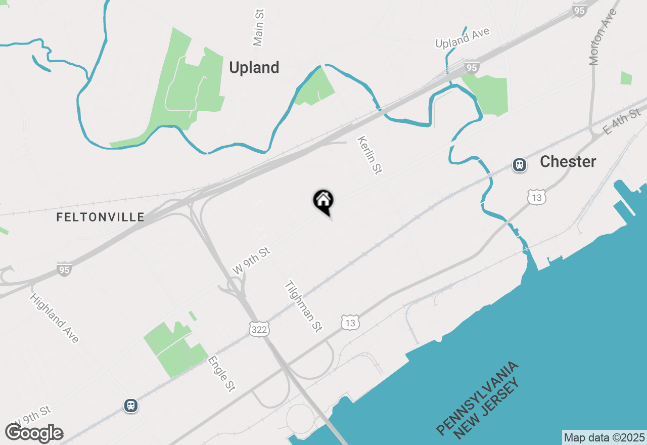 Map of 1122 W 8th Street, Chester, PA 19013