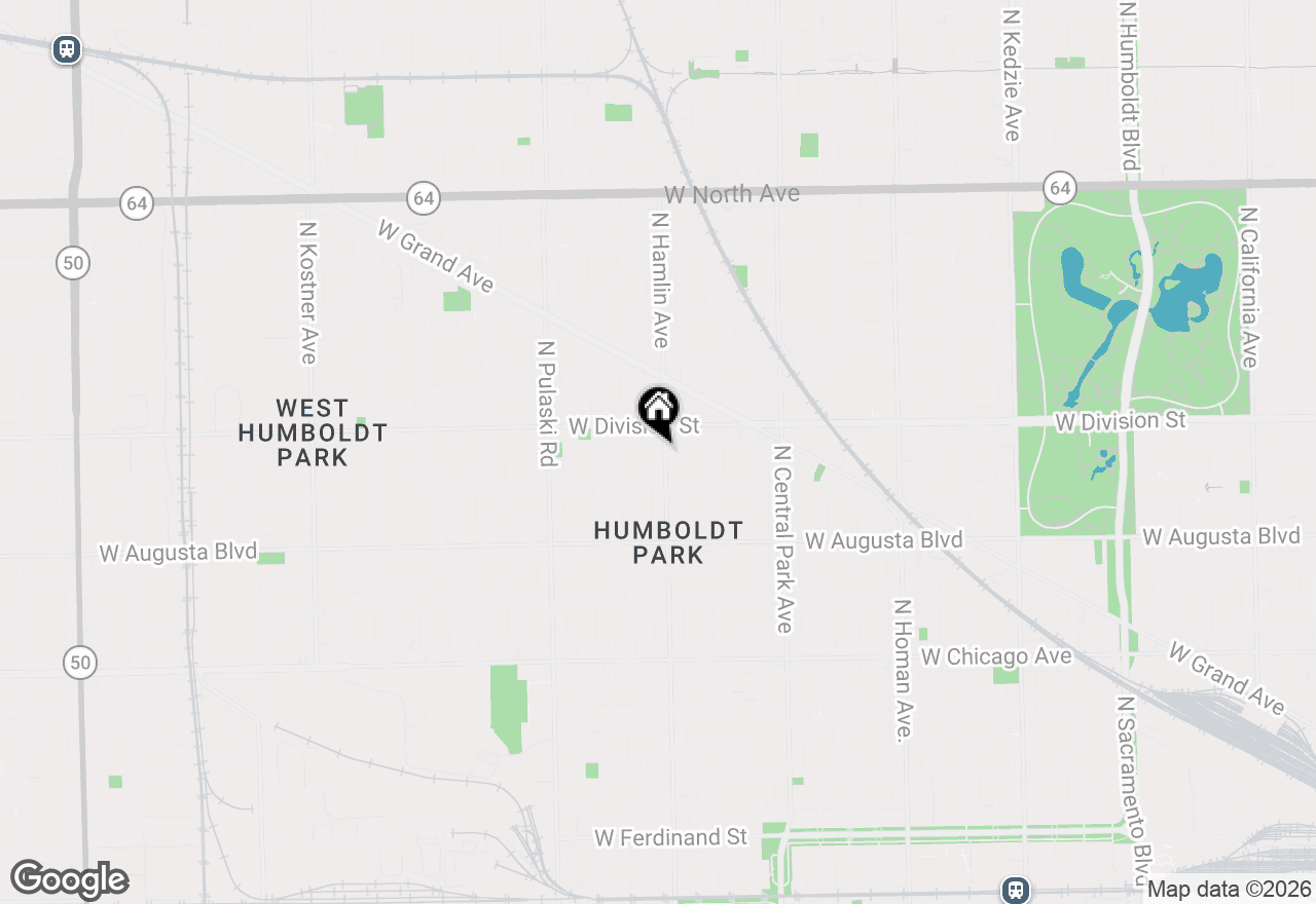 Map of 1130 N Hamlin Avenue, Chicago, IL 60651