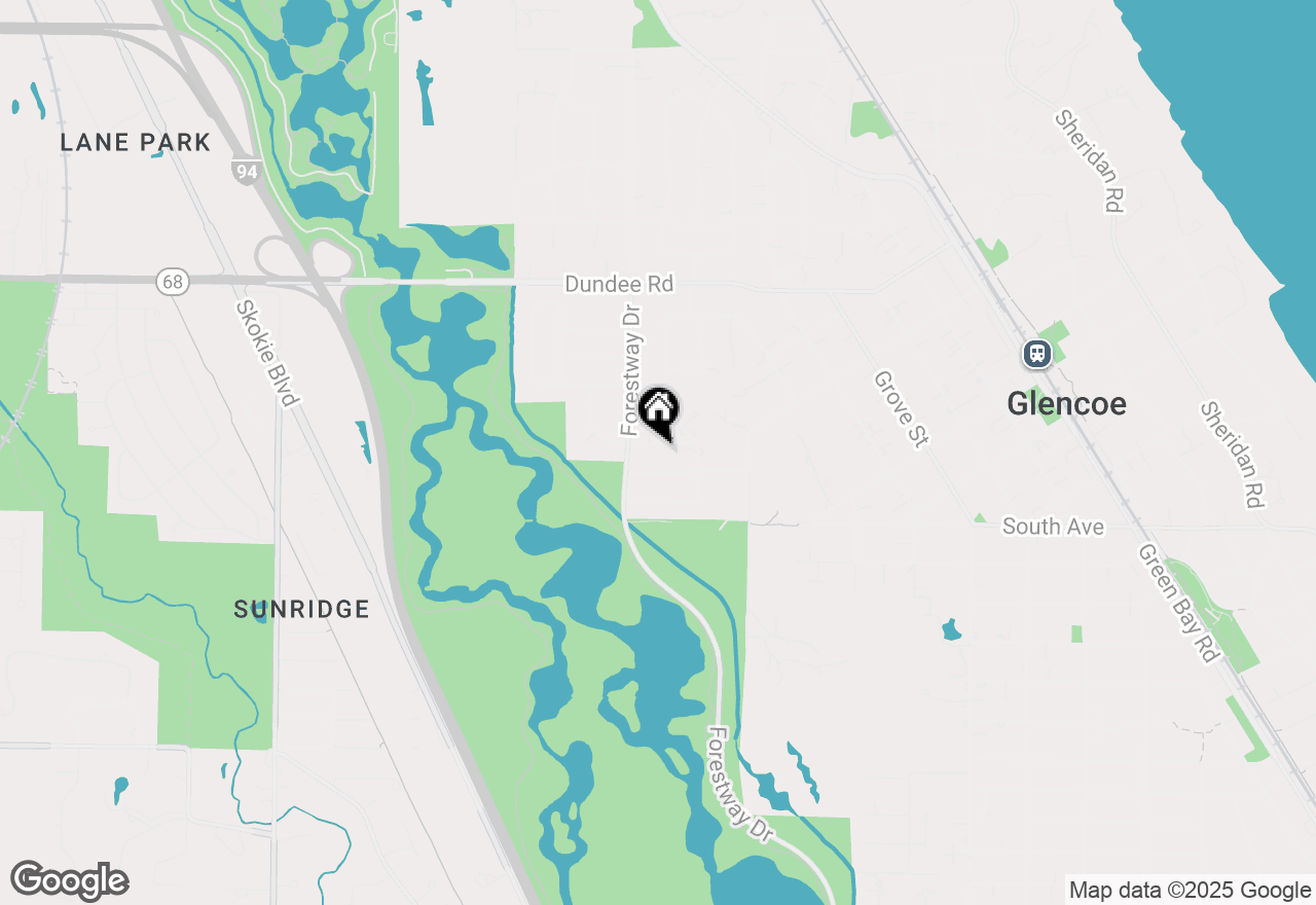 Map of 710 Strawberry Hill Drive, Glencoe, IL 60022