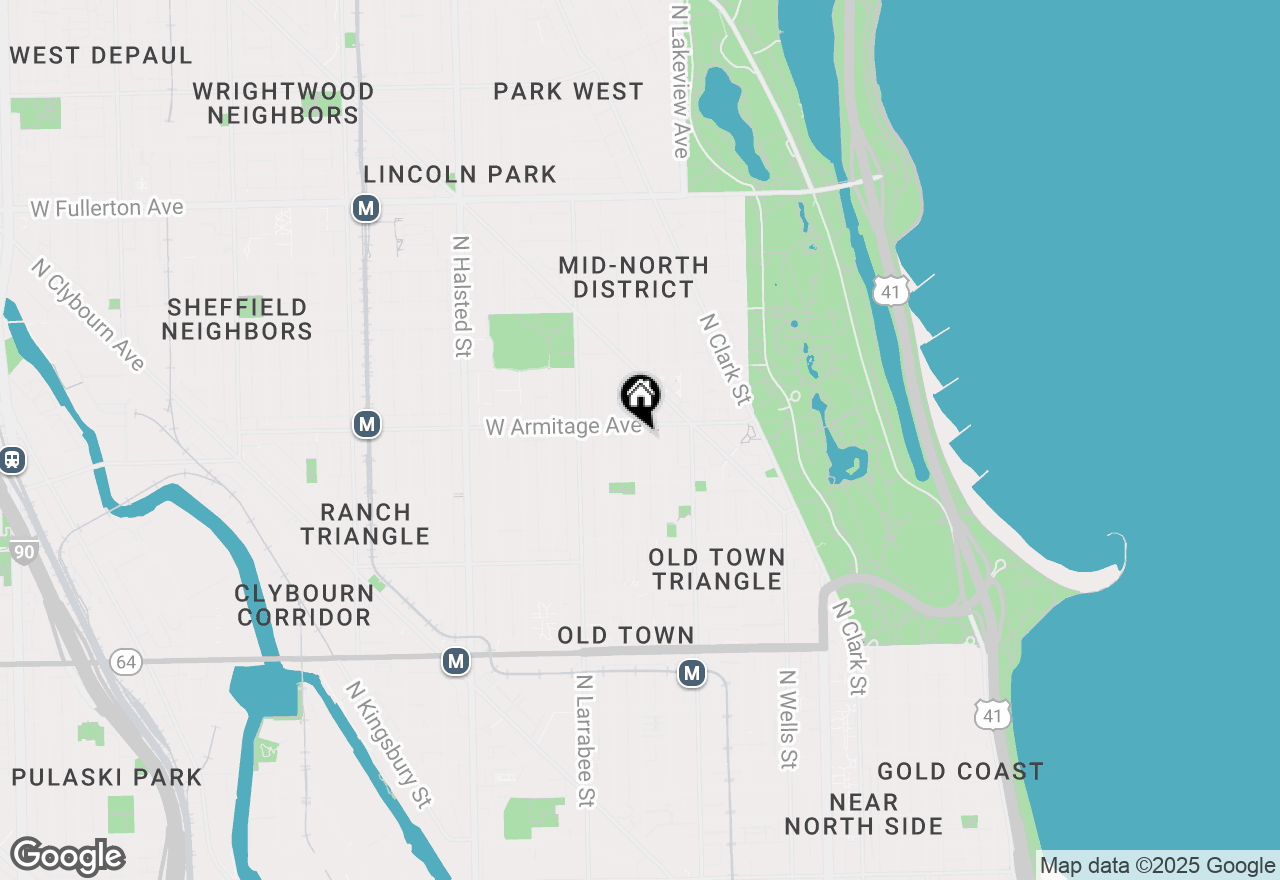 Map of 1947 N Cleveland Avenue #2R, Chicago, IL 60614