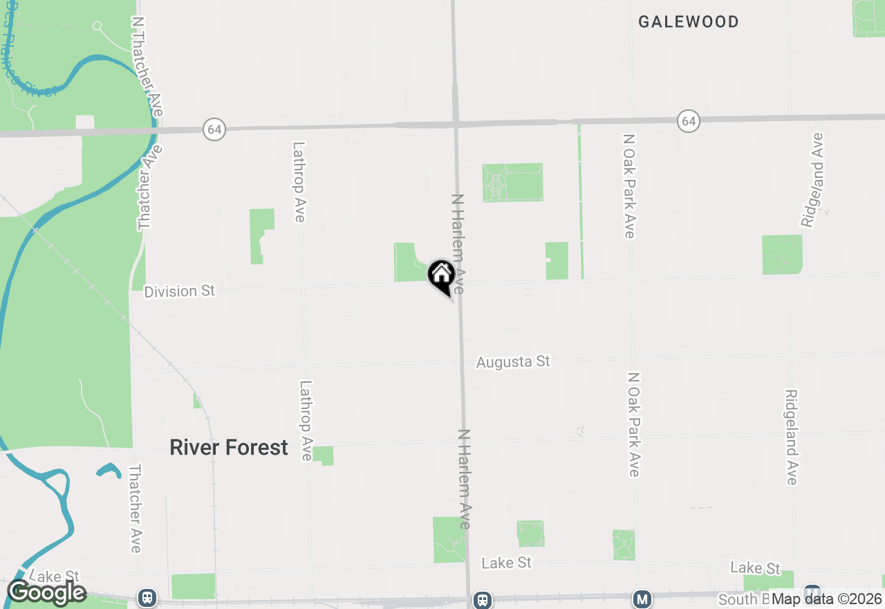 Map of 1123 Bonnie Brae Place, River Forest, IL 60305